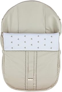 Rosy Fuentes - Saco de Capazo Grupo 0-10 x 50 x 60 cm - Color Camel - Poliéster y Algodón - Equipado para ser Ajustado - Saco Universal para Silla de Bebé Grupo 0