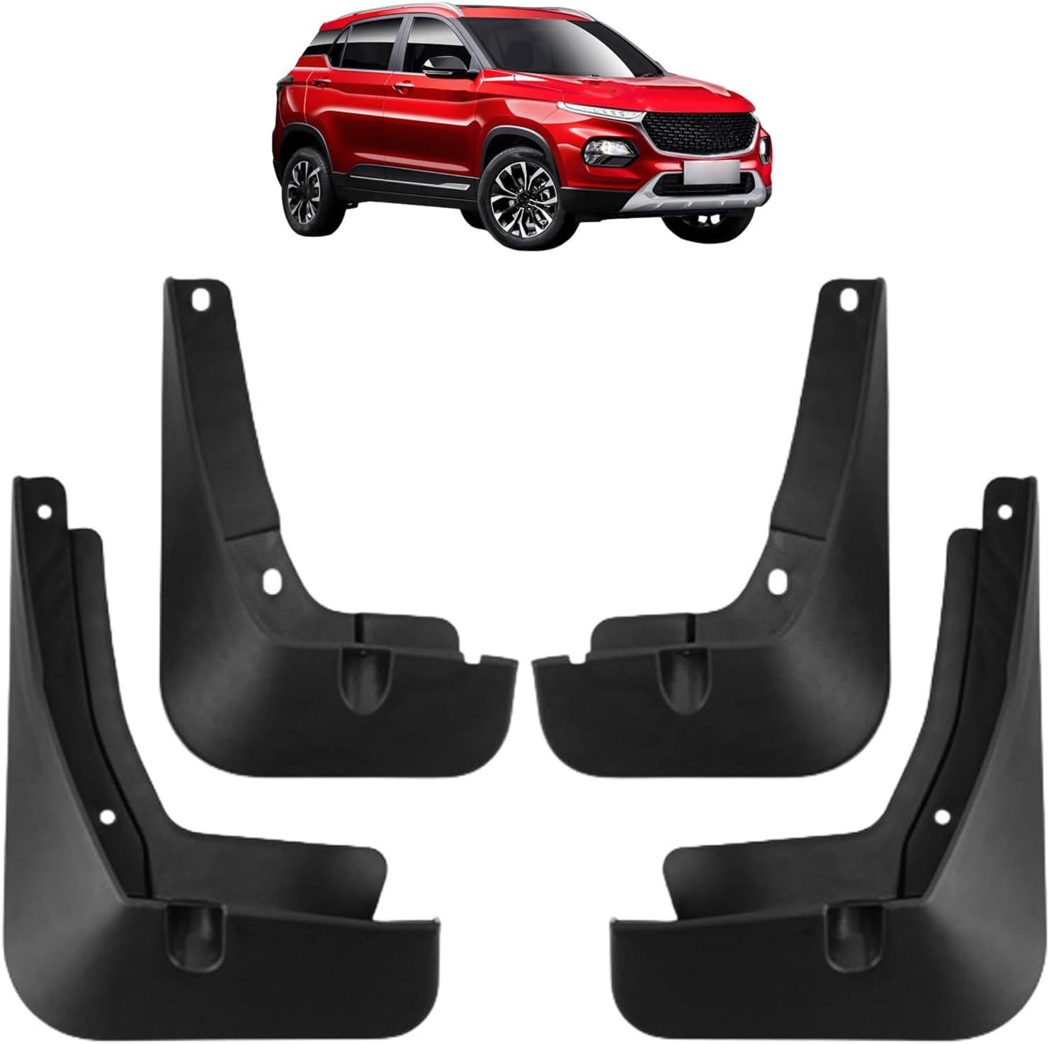Mud Flaps for Baojun 510 2019-2021, Front and Rear Splash Guards Fender Liner Shield Tire Protection Accessories