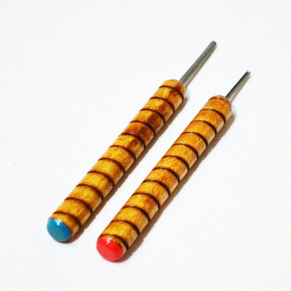 Paper Bead Roller Quilling Tool Set of Two 1/8 Inch & 3/32 Inch Slotted Metal Winding Pin for Paper Jewelry Making