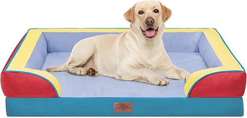 Miniatura 169 de Comfort Expression - Cama ortopédica perros pequeños, 20 x 14 pulgadas, impermeable, espuma soporte cartón de huevo, cojines extraíbles, sofá con