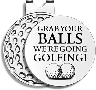 Pishovi We're Going Golfing Funny Golf Ball Markers, Magnetic Golf Ball Markers with Hat Clip, Divot Tools, Men Golf Accessories, Birthday Retirement Golf Gifts for Dad, Husband, Grandpa, Golf Lover