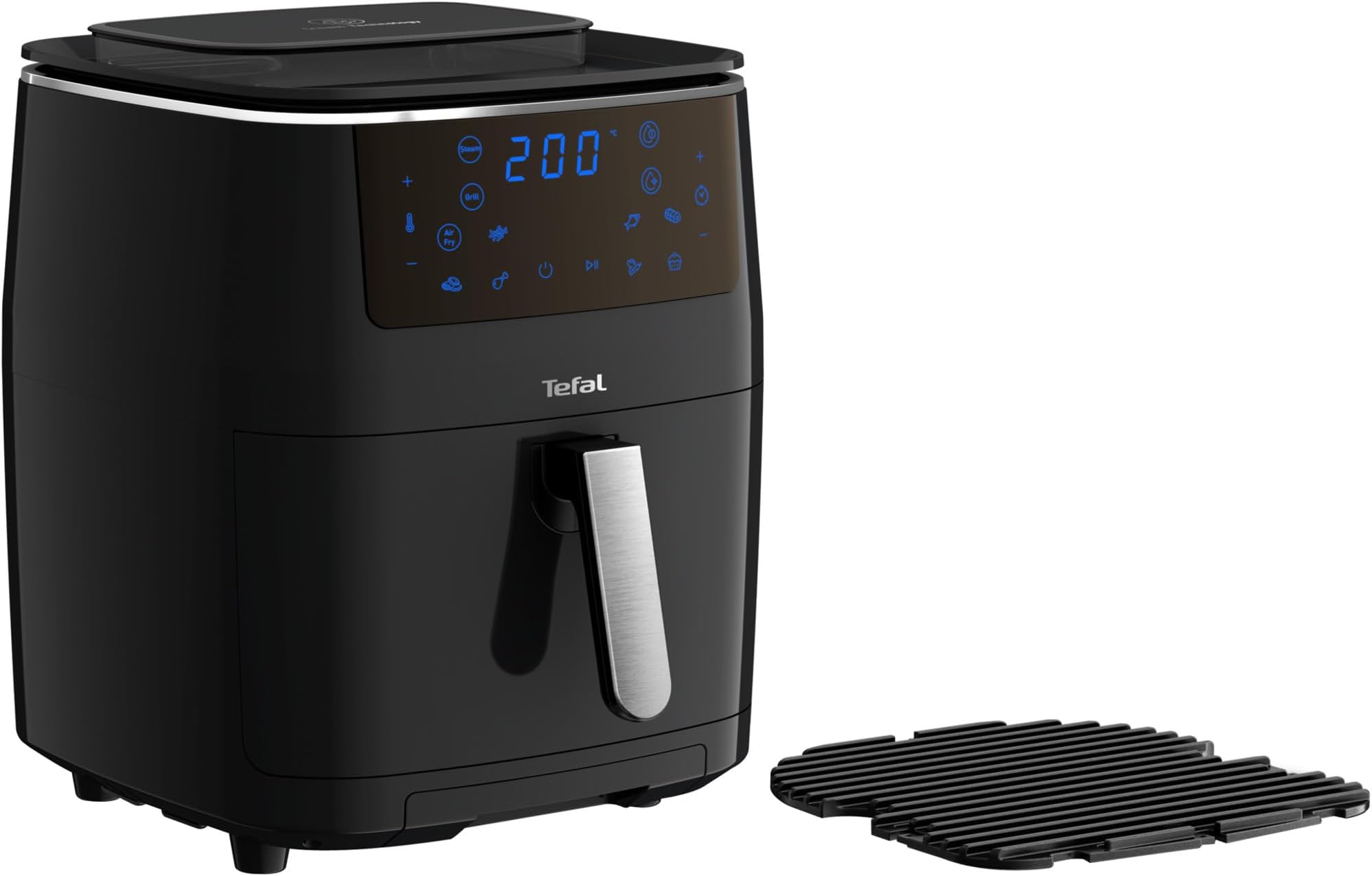 Tefal FW2018 Easy Fry Grill & Steam Hot Air Fryer, 3-in-1 (Hot Air Fryer, Grill & Steamer) with 7 Automatic Programmes, Capacity: 6.5 L, Timer, Black