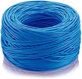 Cabo De Rede Internet 305 Metros Cat5e 4 Pares Cftv Utp Lan Cor:Azul