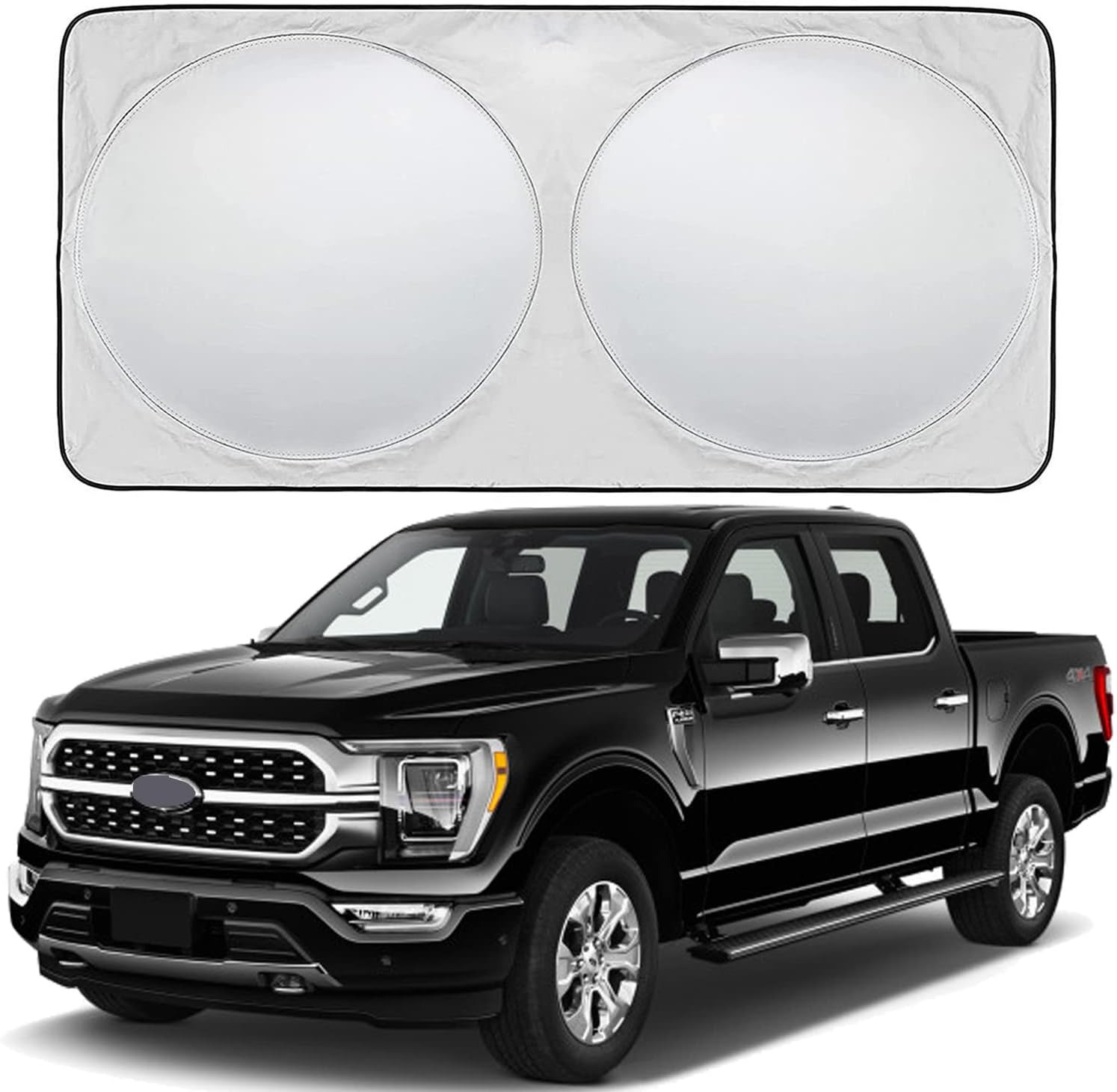BTSMONE Foldable Windshield Sun Shade Fit for Ford F150