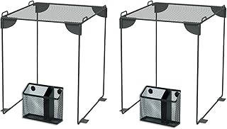 Sponsored Ad - Neudeco Mesh Locker Organization Kit,Includes Black Magnetic Basket and Gray Folding Locker Shelf. Pack 4