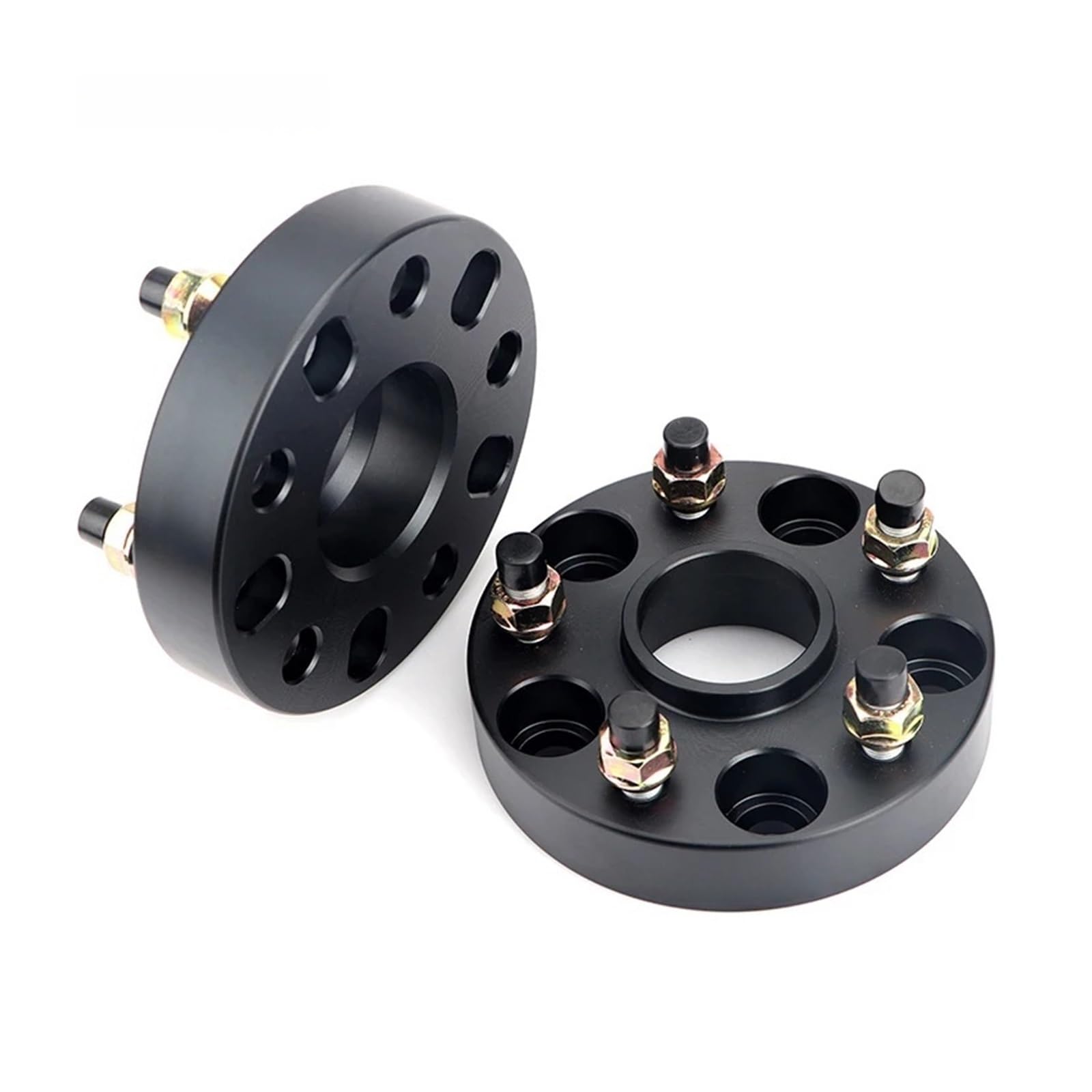 Entretoises de roue de voiture Adaptateurs de Conversion d'entretoises roue, 2 pièces, 15/20/25/30mm, pour PCD 5x100 à 5x112 5x108 5x114.3 5x120 5x130(2PCS 30mm Black)
