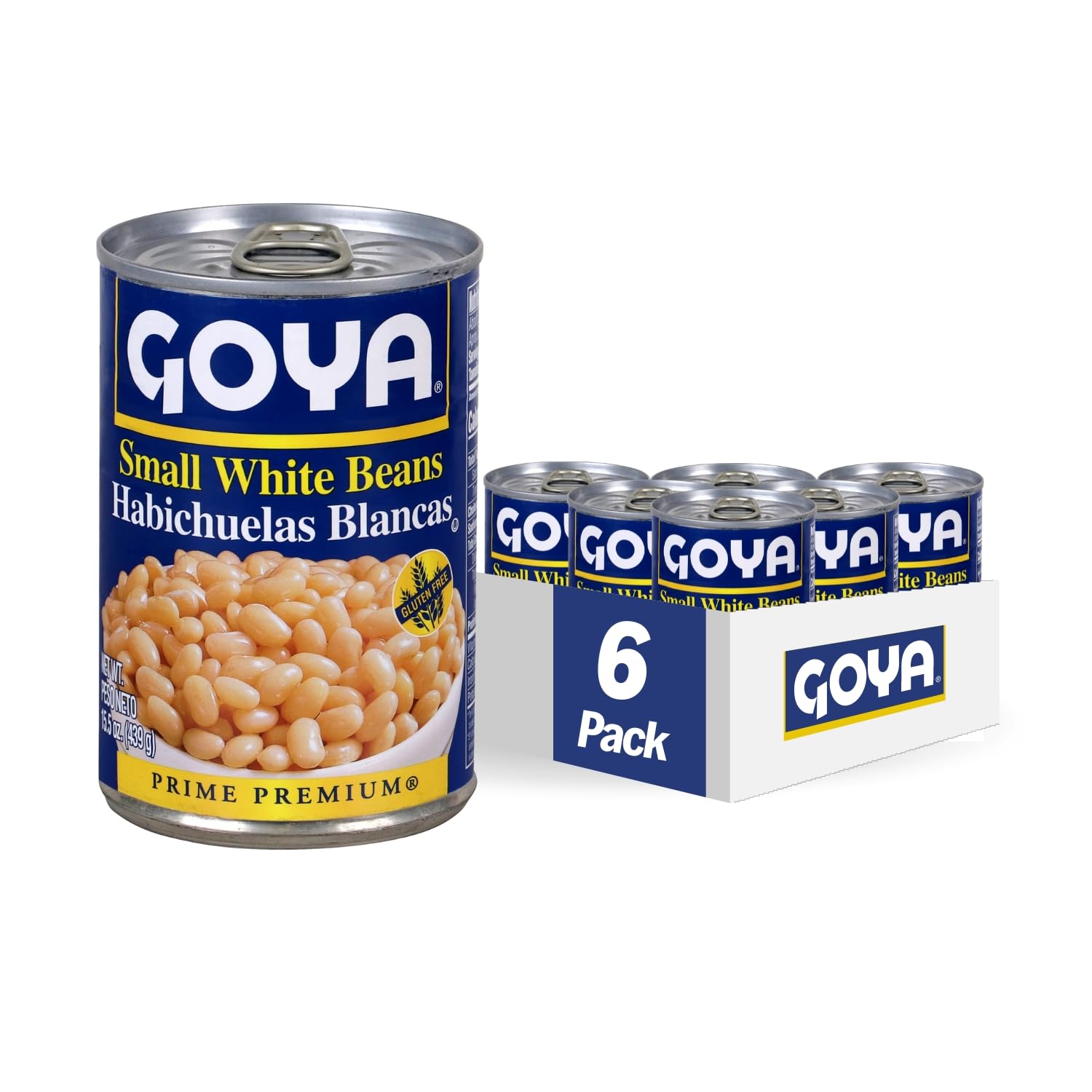 Amazon.com : Goya Premium Small White Beans, 15.5 Ounce (Pack of 6 ...