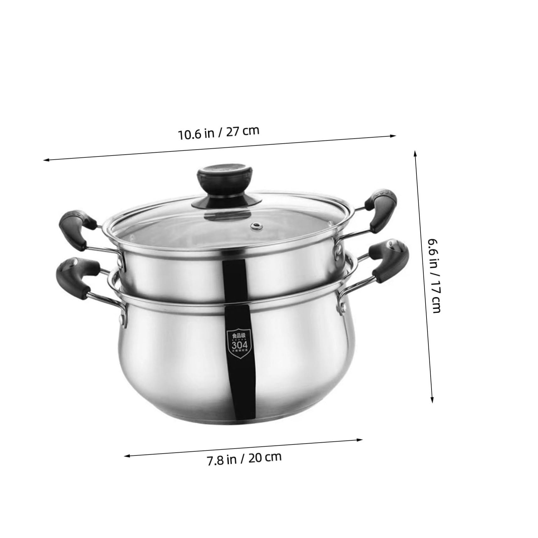 Vaporera para Cocinar de Acero Inoxidable 2, 5 L, Juego 1
