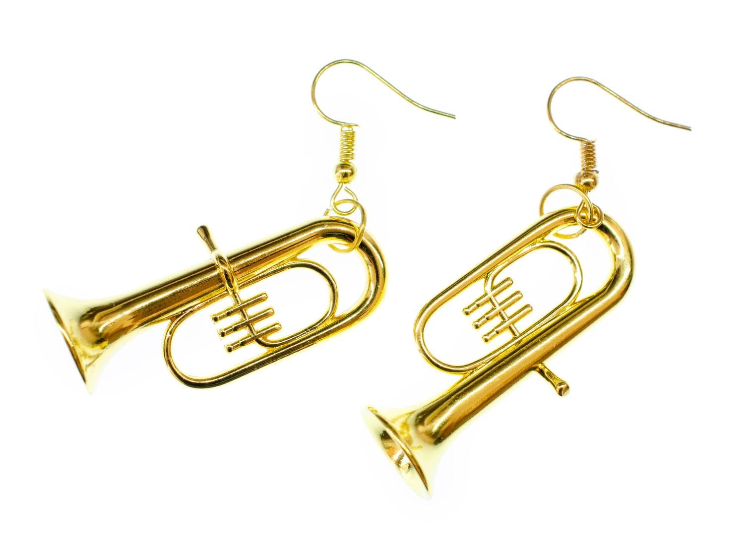 Tuba Tenor Horn Earrings Miniblings Orchestra Jazz Tubas Gold Plated With Box