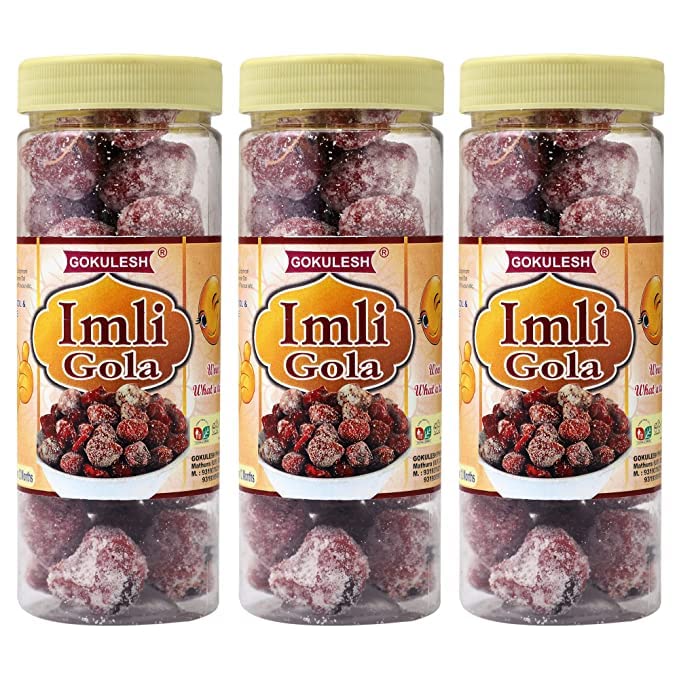 GOKULESH Imli Gola – Tamarind Candy | Khatta Meetha Digestive Goli | 150g x 3 | Mouth Freshener & After-Meal Treat for All Ages