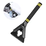 Ice Scraper for Car Windshield, Scratch Free Snow Shovel to Remove Snow, Frost, and Ice, Window Snow Remover Tool with Foam Handle for Car SUV and Small Truck