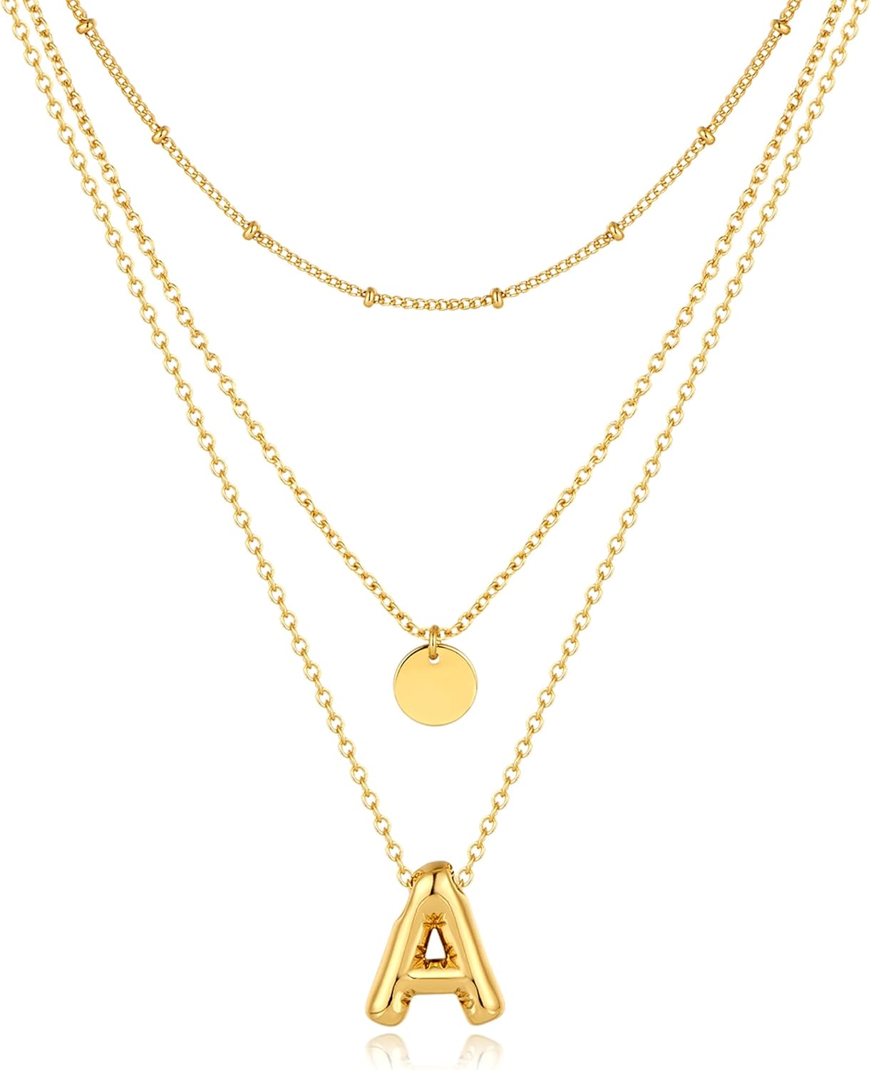 Gold Heart Pendant Necklace Chunky Multistrand Paperclip Choker Necklace Fashion Jewelry For Women