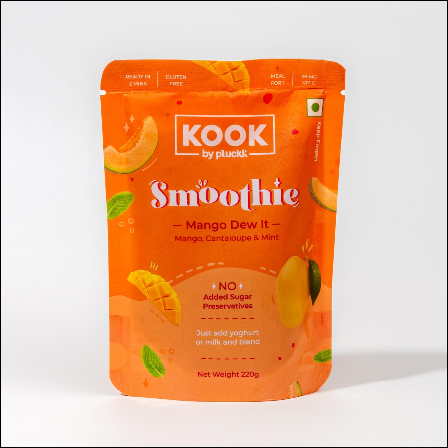 Pluckk Lactose Free Mango Smoothie (No Added Sugar, No Preservatives, Immunity Boosting)