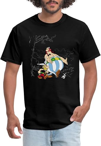 Spreadshirt Asterix & Obelix Dogmatix Walk Licensed Mens T-Shirt