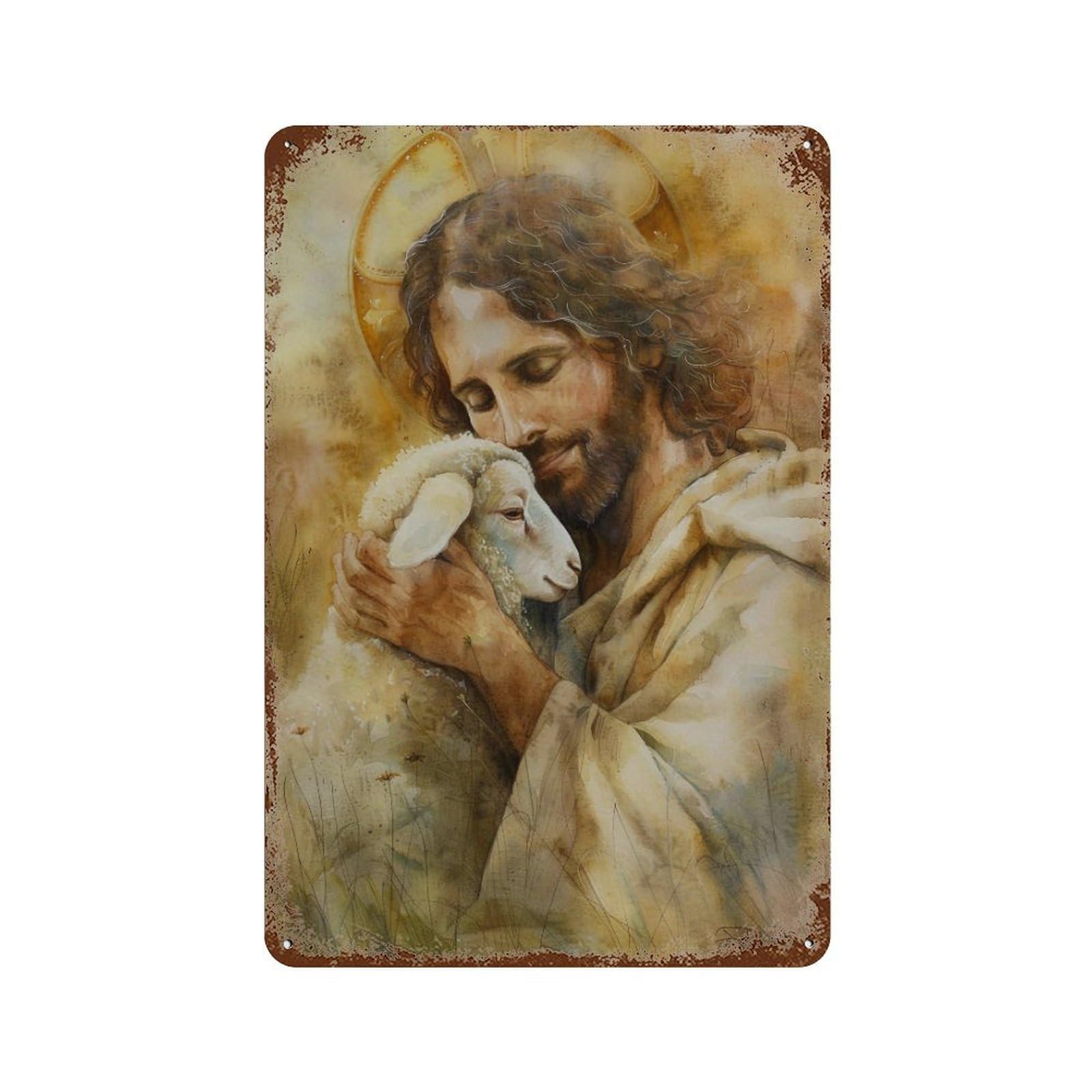 YHGERTKU The Good Shepherd 1 02 Wall Art Retro Iron Vintage Metal Tin Sign Poster Modern Decor for Living Rooms Gift 30x20cm
