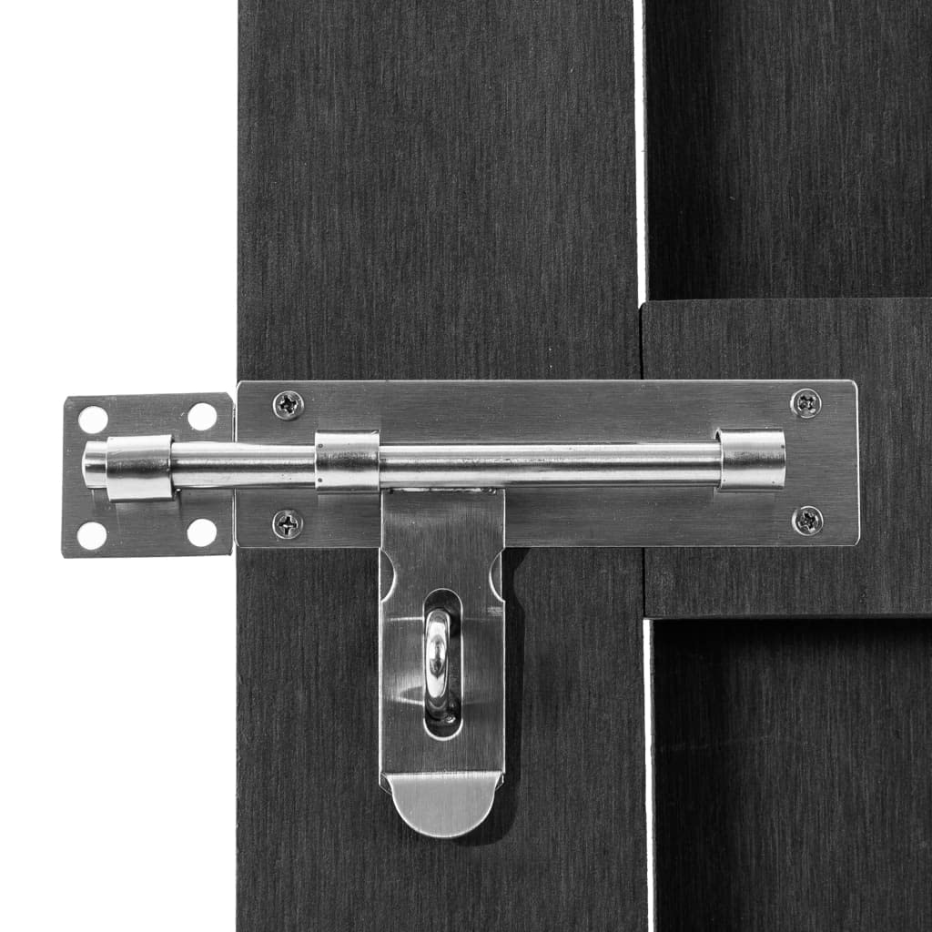 Genérico Puerta de jardín de WPC Gris 100x150 cm, Puertas de jardín Gris,49085