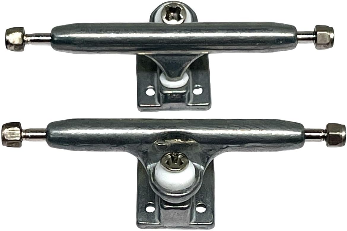 LEEFAI Pro Fingerboard Trucks 29/32/34/36mm G4 -Raw Metal Color-Inverted Kingpin with Hardware (34mm)