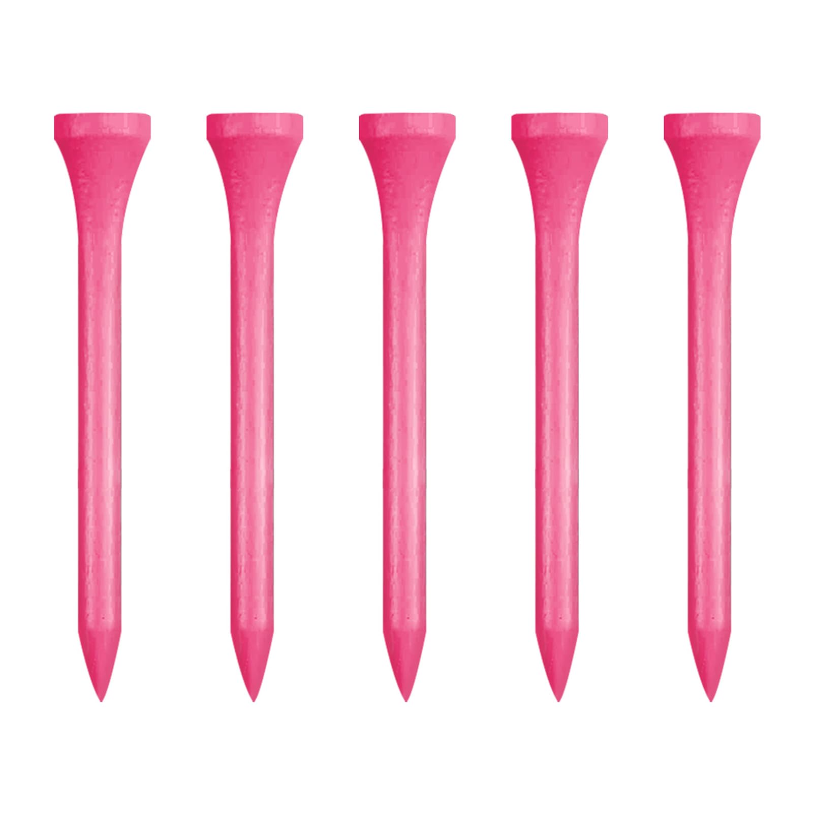 Drewniane koszulki golfowe 2-3/4" 100 sztuk, długie koszulki golfowe (różowe, 70 mm)