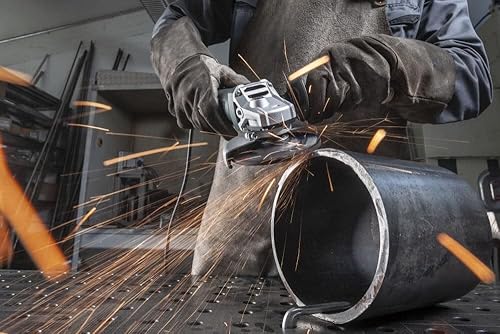 Miniatura 2 de Metabo Amoladora angular de 4-12 pulgadas5 pulgadas, 11,000 RPM, 7 amperios, interruptor deslizante (bloqueo), W 750-115, 603604420, verde