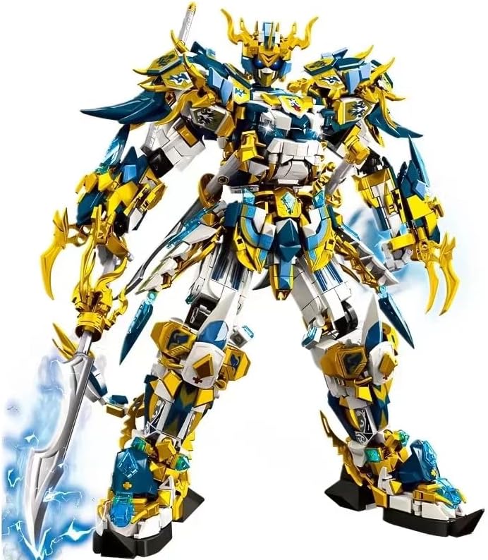 Mechanical Armor Super Warrior Dragon Tiger God Beast Mech Building Blocks Model Toys Boys Gift （2168PCS） Ages 15 and Up (62031)- Without Original Box