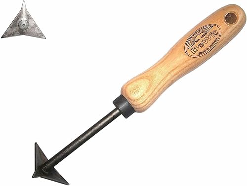 DeWit Cuchillo triangular para patio con mango corto
