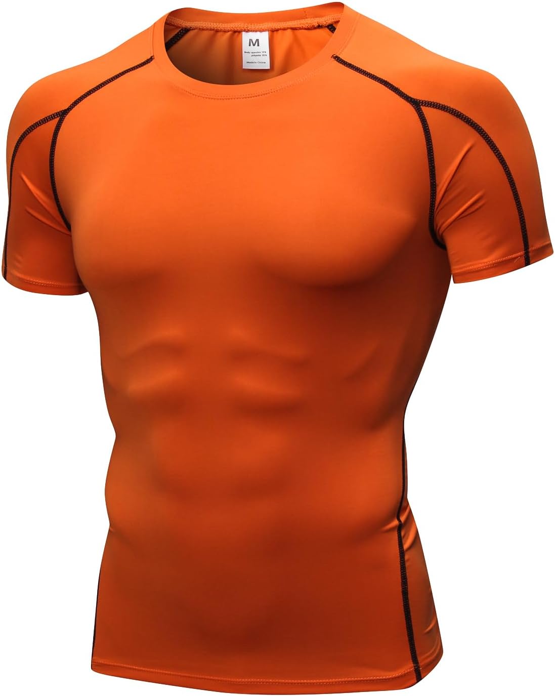 Men's Athletic Short Sleeve Stretch Compression Shirts Performance T-Shirt Running Workout Tops Quick Dry Baselayer