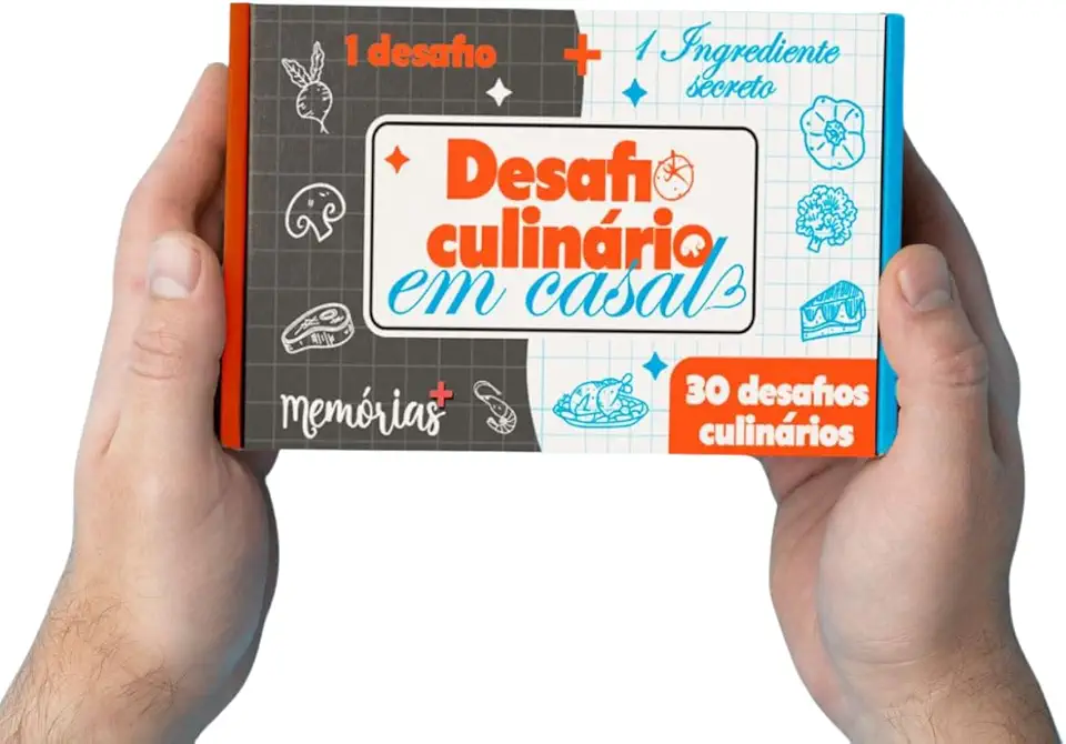 Jogo Desafio Culinário em Casal – Momentos Divertidos - 30 Desafios - Namoro - Cartas