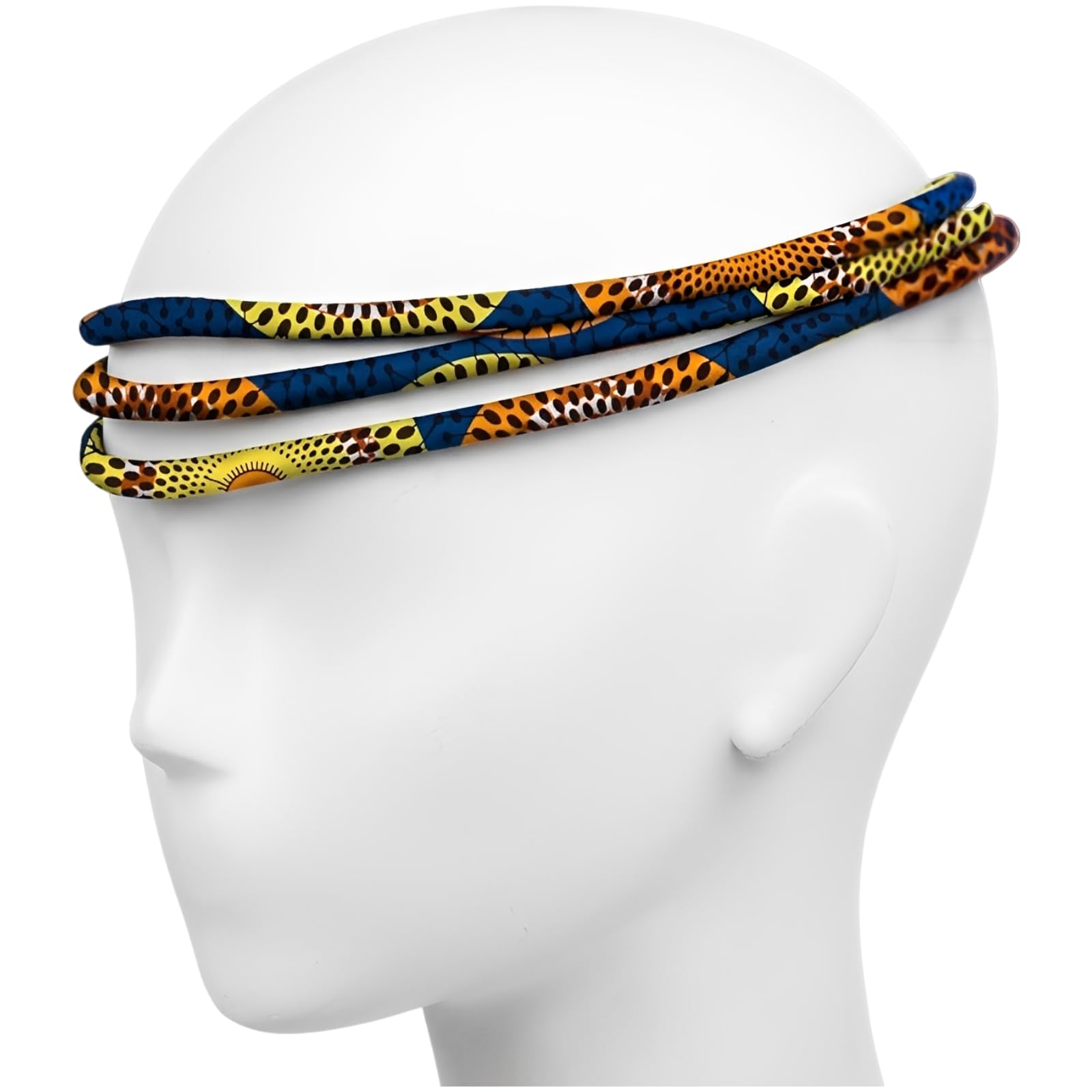 Bandeau kente africain, serre-tête en coton avec corde, style Ankara vintage, design multicouches pour femme, accessoire pour cheveux, léger et confortable, multicolore, pour tenues variées
