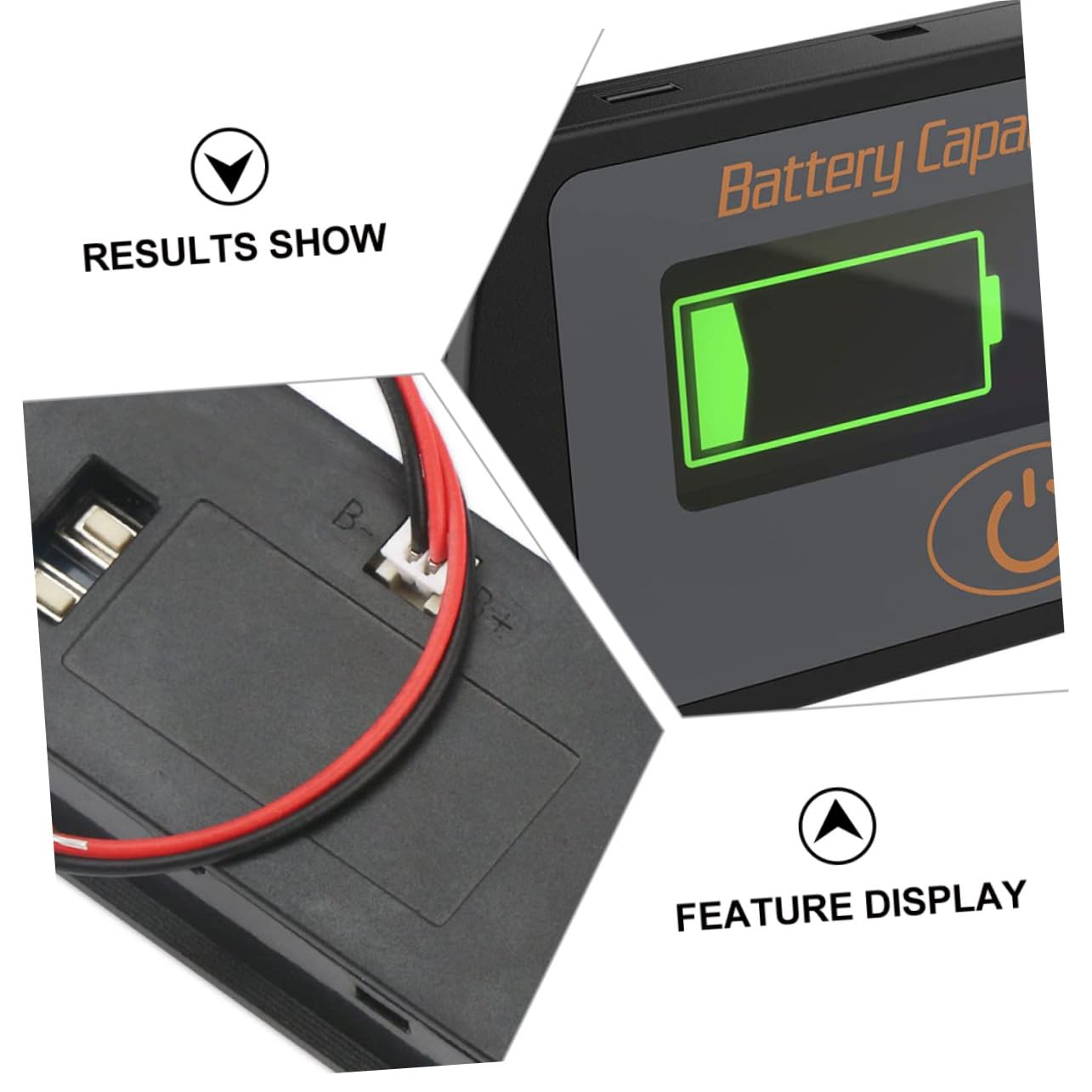 Comprobador de Batería Digital Mide Voltaje de 12v a 60v Pantalla Lcd y Retroiluminación Compatible de 2 a 16 Celdas para Vehículos