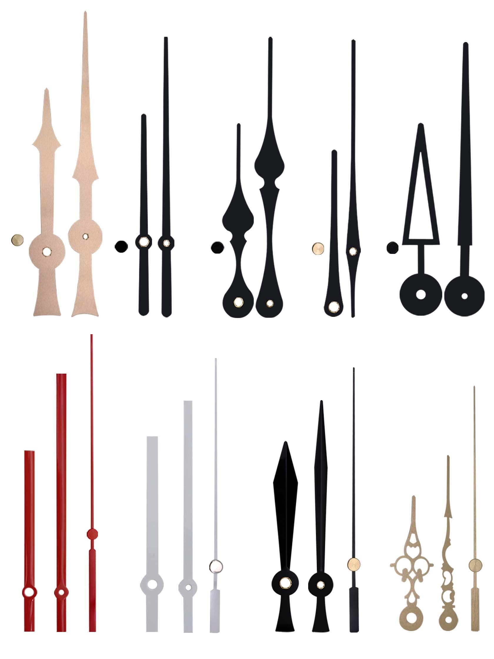 Buy 9 Styles of Clock Hands, Clock Movement Replacement Part, Aluminum