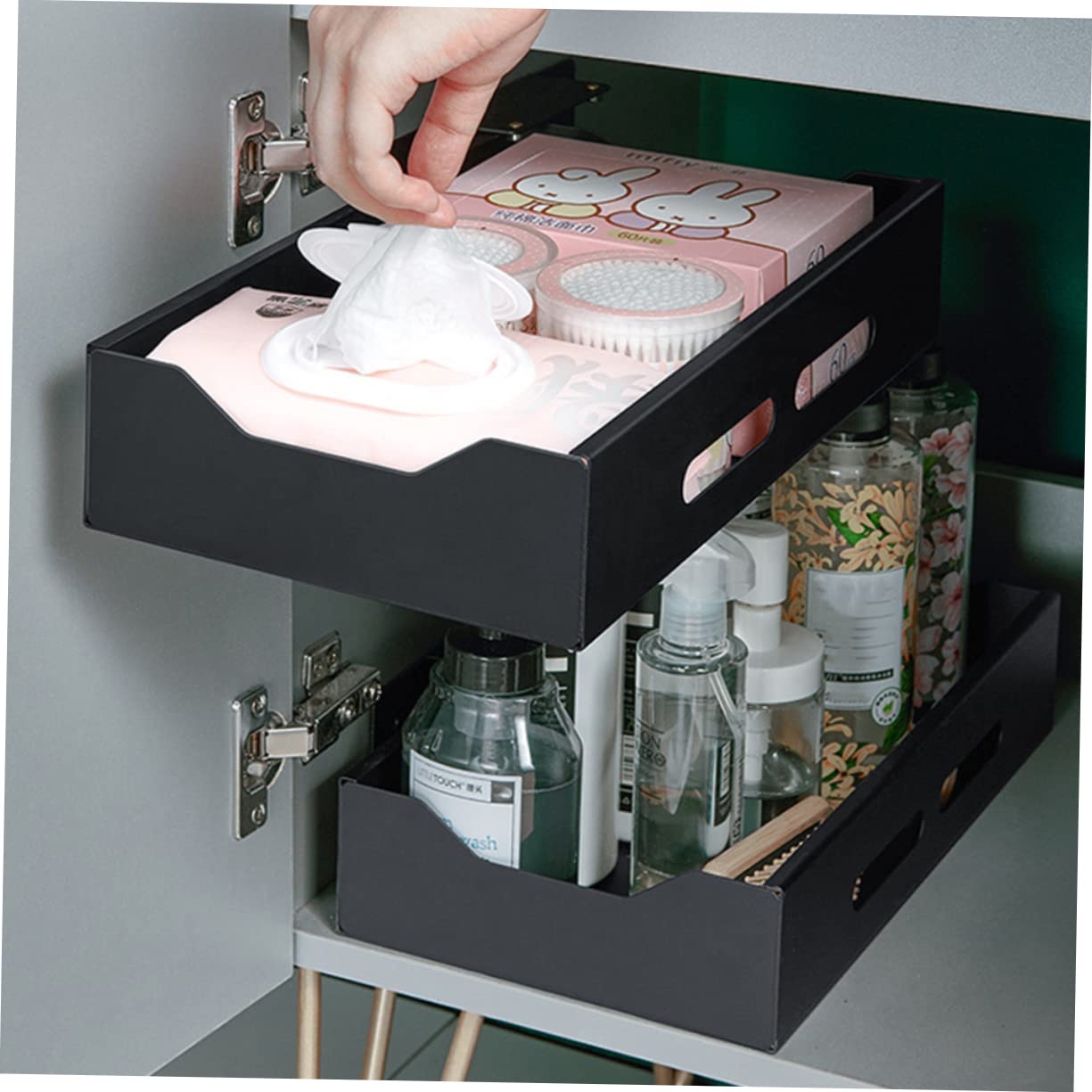 B lavello rack per risparmiare spazio sotto armadio B nization cestino per armadi e mensole.