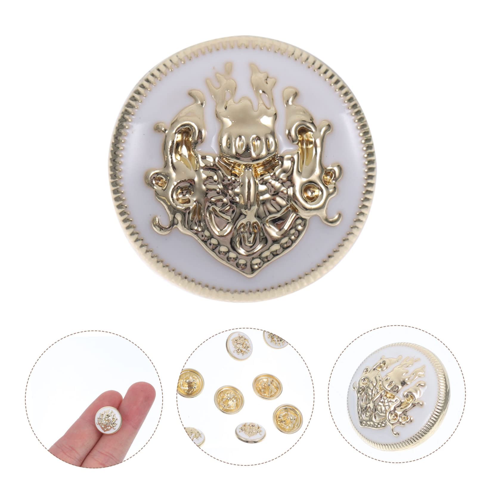 30 Stuks Knopen Gouden Metalen Knopen Platte Hoge Metalen Knopen Shirt Pak Broek Knoop Berg Jas
