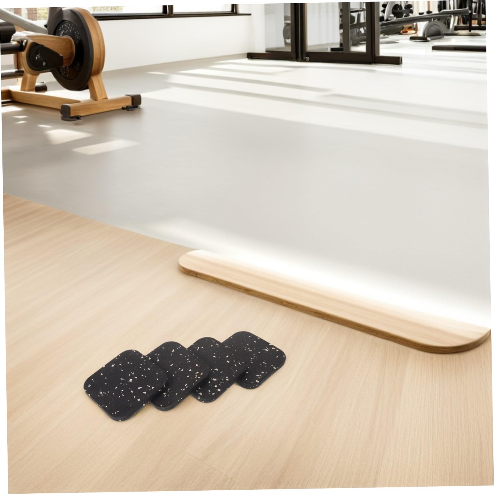Tappetino Antivibrazione per Tapis 8 Pezzi in Gomma ad Alta Densità | 3, 94x3, 94x0, 4 Pollici, Doppia Faccia Antiscivolo, Protezione Pavimento e Moquette