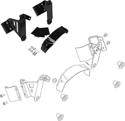 Miniatura 4 de TCMT Kit de montaje de soporte de parabrisas para carenado de un cuarto de faros para Harley Softail Low Rider FXLR 2018-2020 Street Bob FXBB