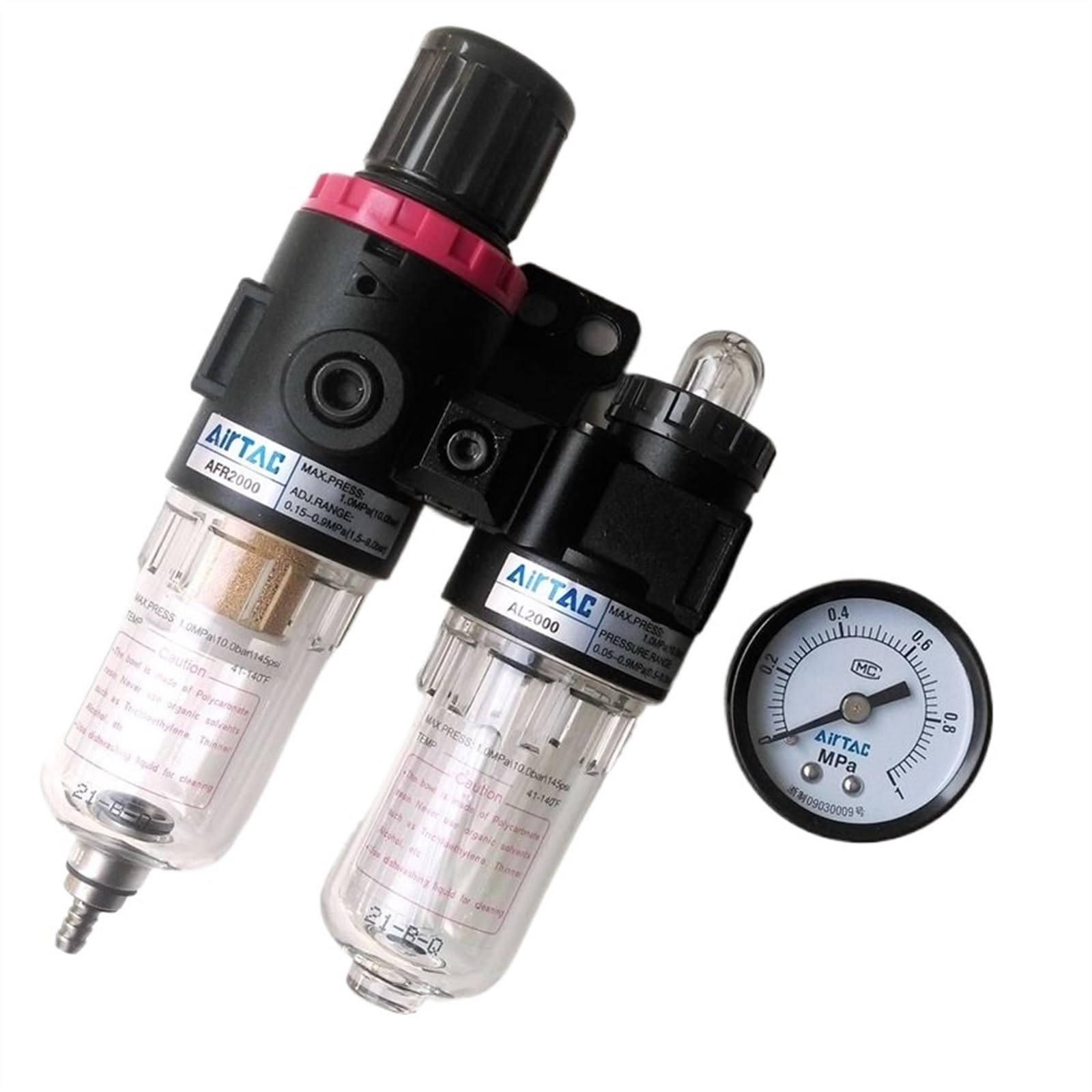 Combinaciones del lubricador del regulador del filtro de aire AFC2000 rosca del puerto de 1/4"