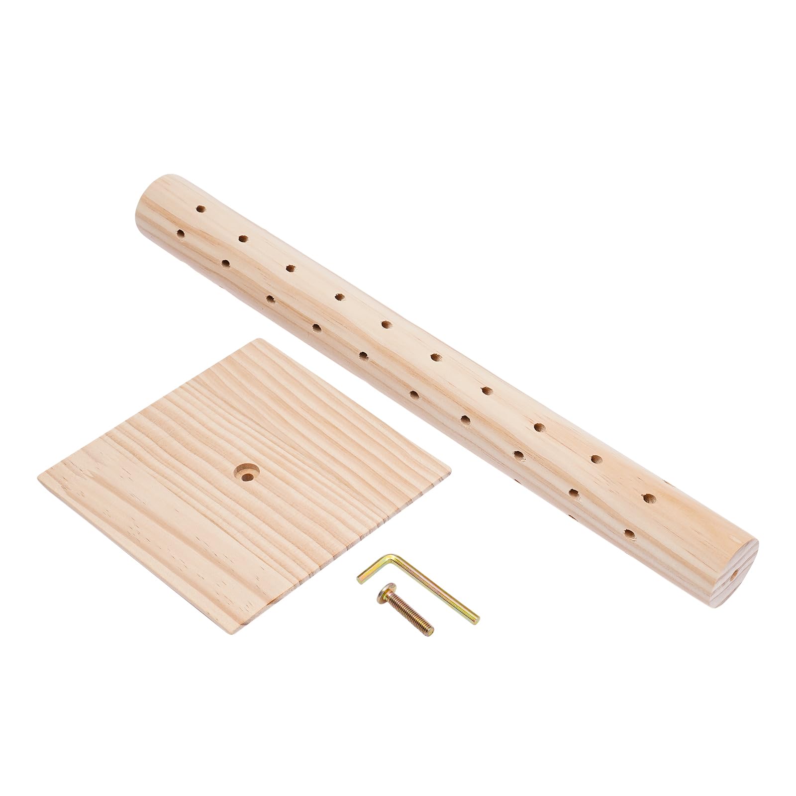 Cake Pop Ständer 62 Löcher Lollipop-Halter aus Holz, Süßigkeiten Tischdisplay, Lutscherständer für Partys Geburtstage Jubiläen Hochzeiten Geschäfte Geburtstag Deko (Log Farbe)