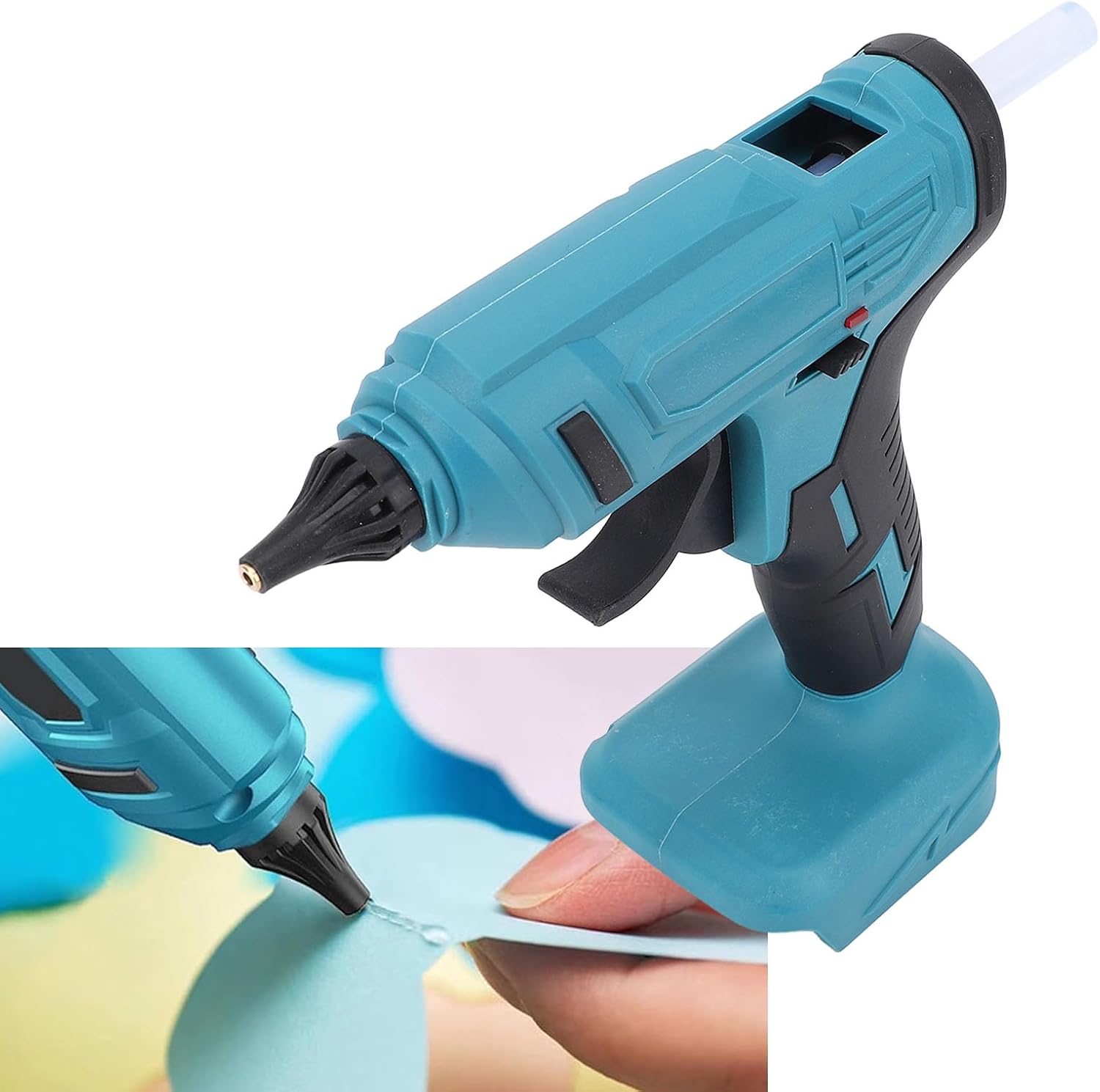 Hot Melt Gun, Fast Preheating Multifunctional Cordless Hot Glue Gun Rechargeable Industrial Glue Gun for Seam Cutting, Adhesive Removal, and Various Handcraft Projects