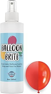 8 oz Balloon High Shine Spray for Latex Balloons - Balloon Spray Shine for an Elegant Hi Gloss Finish in Minutes - Specially Formulated Balloon Glow Spray Made in USA