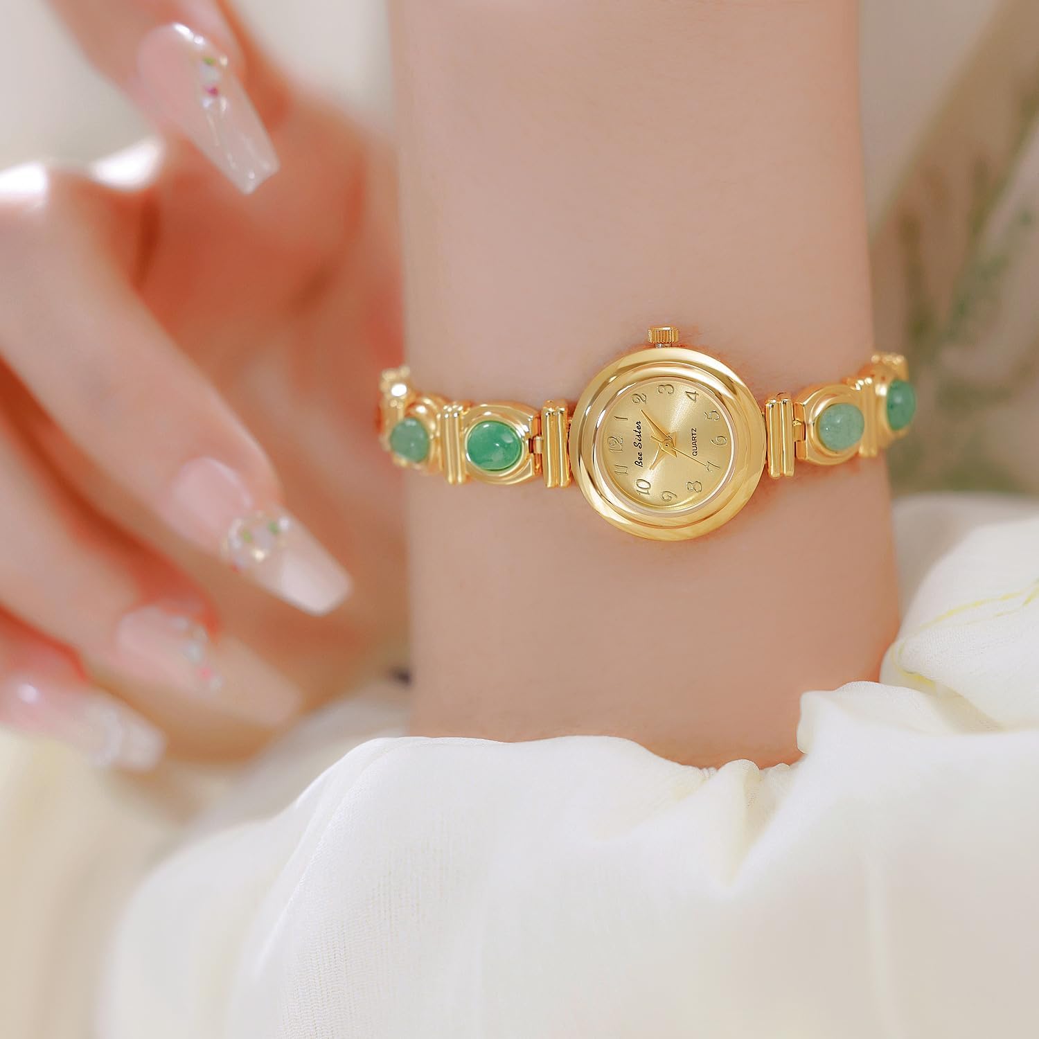 Gosasa Vintage Pearl Bracelet Watch for Women Elegant Small Oval Dial Jewelry Waterproof Dainty Ladies Gift Watch for Mom Wife - Image 5