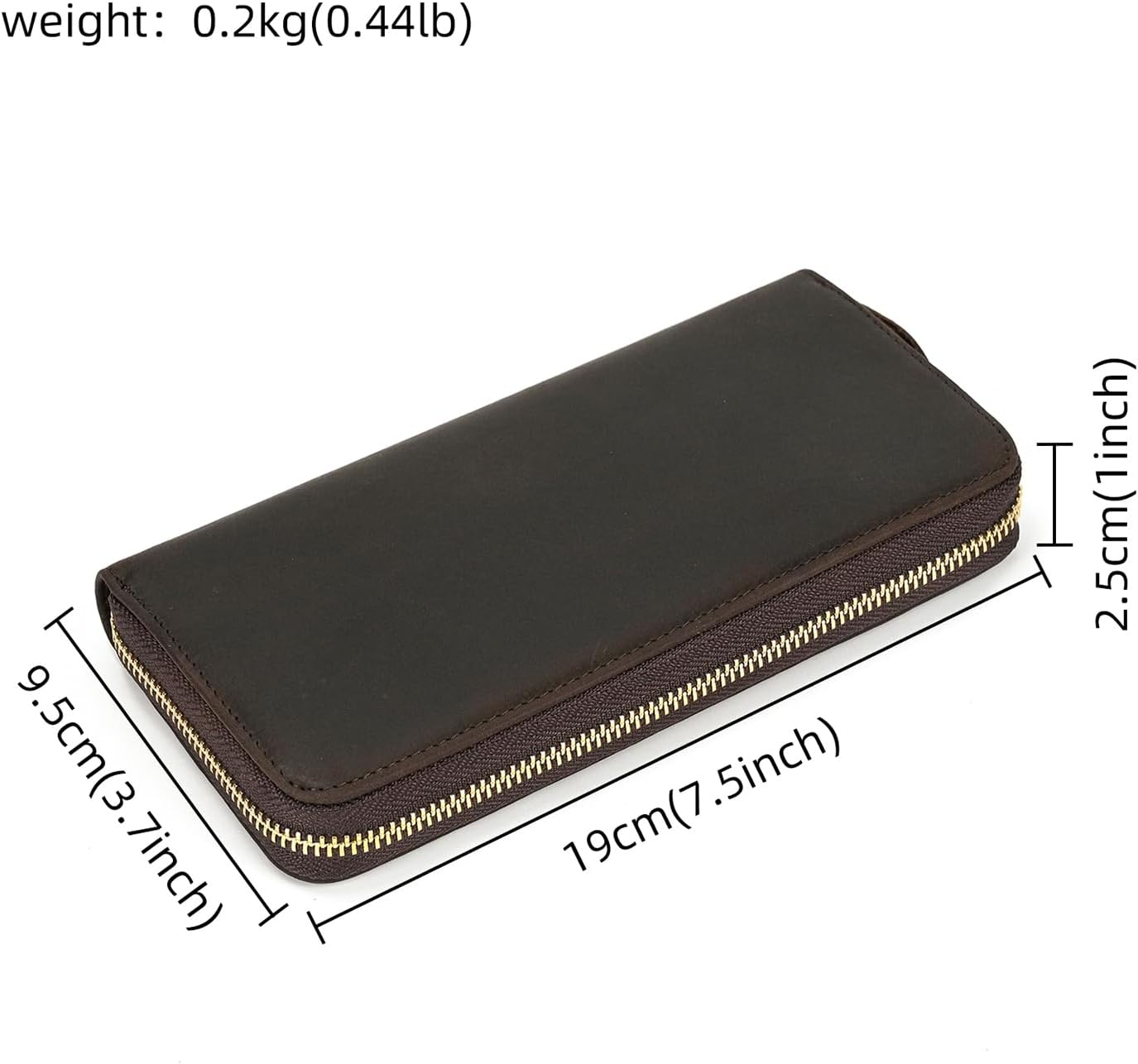 LUUFAN Men's Genuine Leather Long Wallet Chain Wallet Card holder Wallet with Coin Pocket
