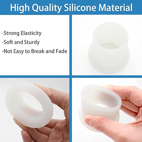 Miniatura 10 de GHAMYEE Anillo de agujero para sombrilla de mesa de patio, con forma de cono de cuña, funda estabilizadora para agujero de mesa de patio de 2 a 2.5