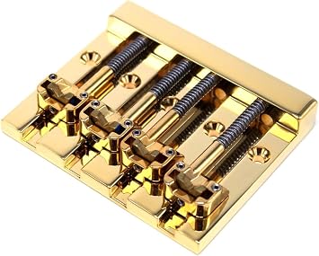 Hipshot KickAss High-mass Bass Bridge for 5-bolt Fender, Gold