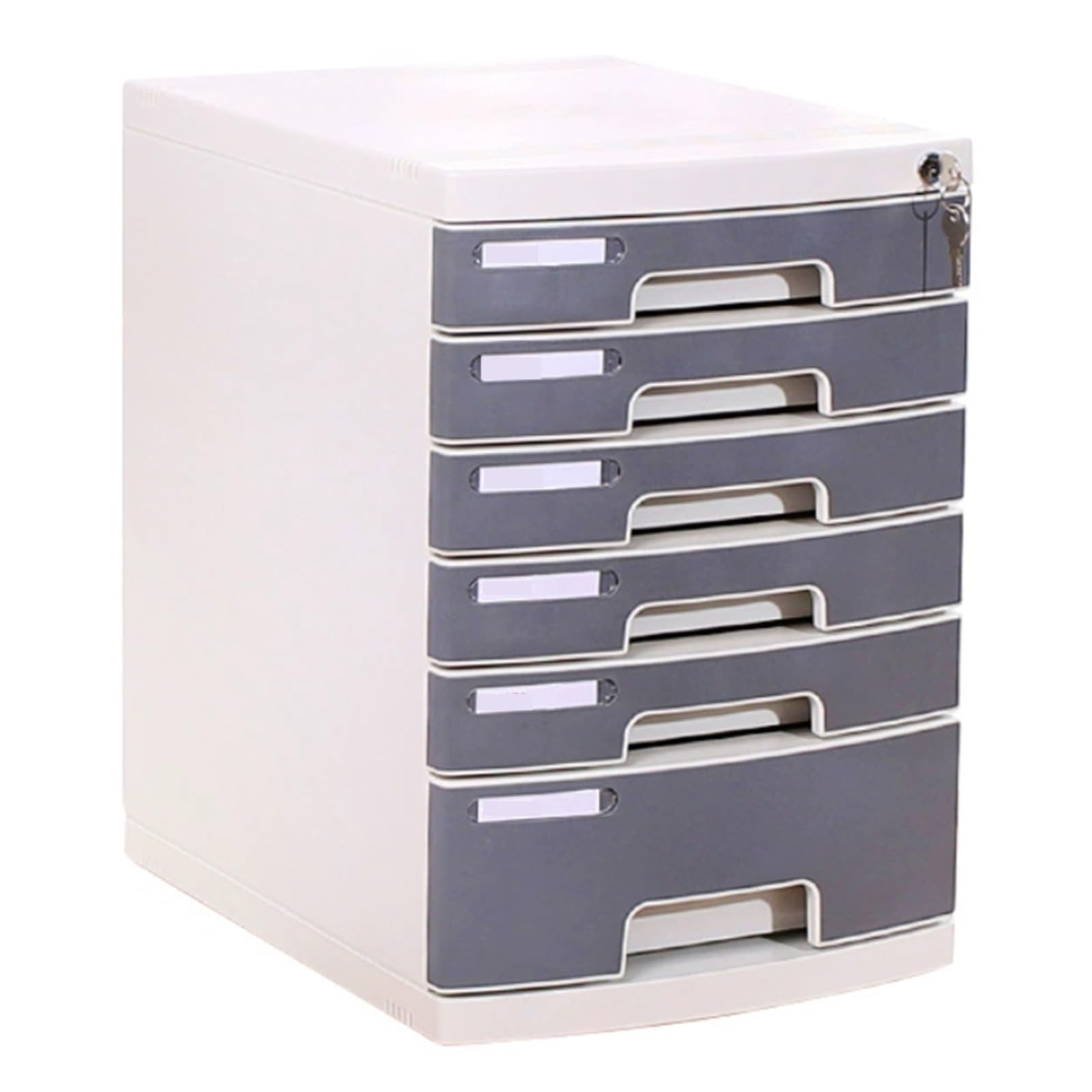ASerZenith A4 Lockable 4-7 Tier Desktop File Box – Plastic Storage Drawer Cabinet Office Document Nizer Multi-Layer Holder For Files Supplies & Stationery,6-Layers