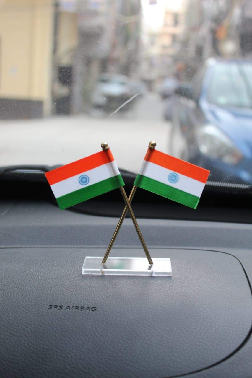 OPZET INDIA Indian Flag Cross Design Dashboard Stand for Cars, Tables, etc. - Double Sided Cross Flag Stand (B082BCCCLL) Amazon Price History, Amazon Price Tracker