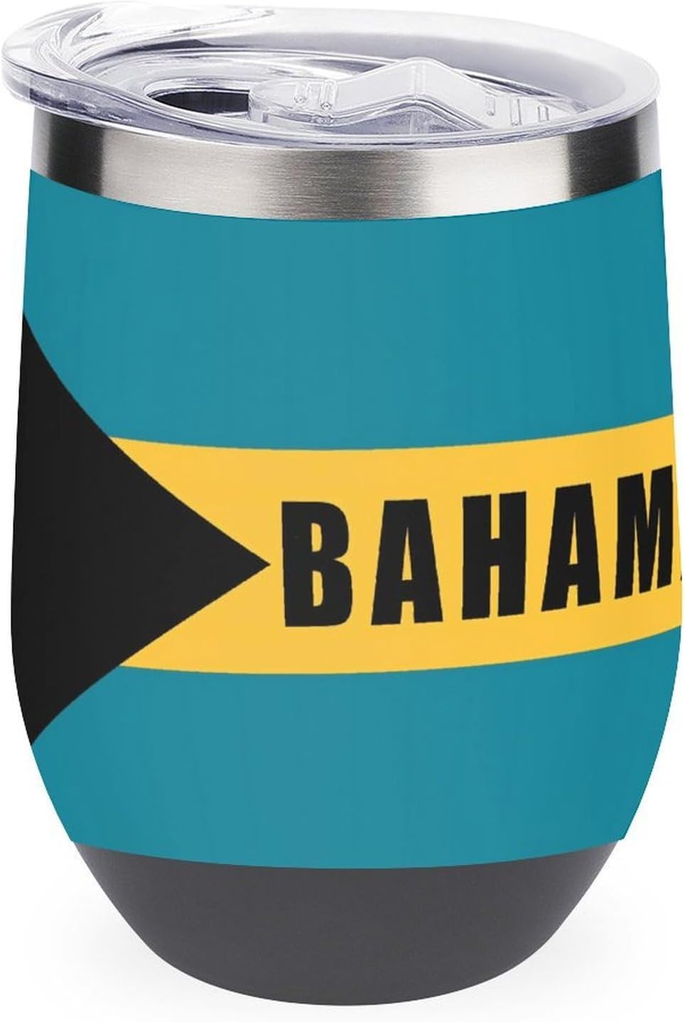 Flag of Bahamas Insulated Drinking Cup Stainless Steel Coffee Mug Wine Tumbler with Lid 12OZ