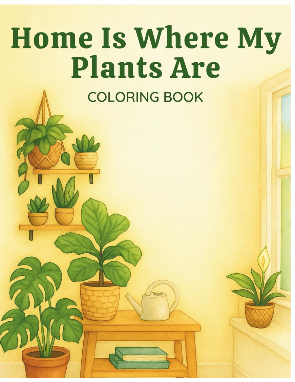 Home Is Where My Plants Are Coloring Book: A Cozy Plant-Lover’s Coloring Book for Relaxation, Mindfulness, and Home Inspiration