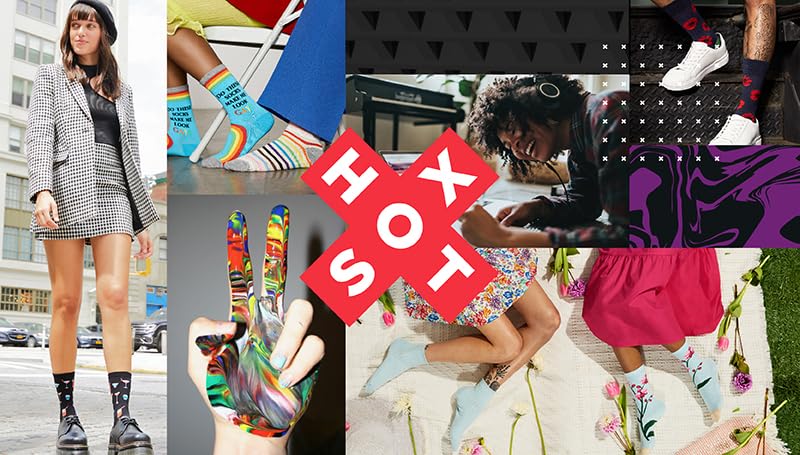 Hot Sox Womens Fun Crew Socks - 6 & 8 Pair Packs - Cute & Funny Novelty Gifts3