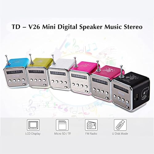 Miniatura 2 de Mini altavoz Bluetooth, reproductor de música inalámbrico Etigood portátil, radio FM, estéreo digital, reproductor MP3, compatible con tarjeta