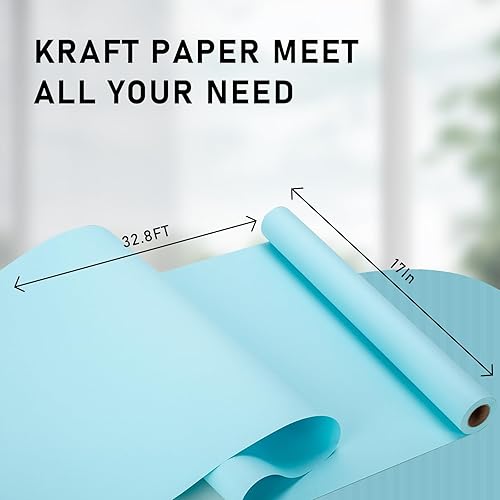 Miniatura 2 de Homeral Rollo de papel de regalo plateado mate, 46.8 pies cuadrados (17 pulgadas x 32.8 pies), color sólido para Navidad, cumpleaños, boda, baby