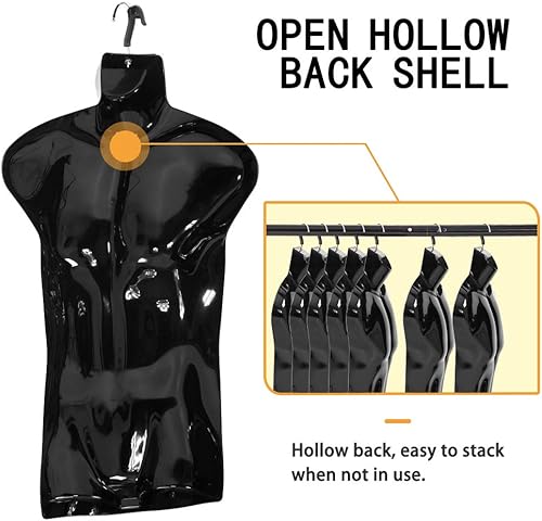 Miniatura 4 de 4 piezas de maniquí masculino para torso, maniquí de costura de 30 pulgadas de altura, modelo de maniquí, vestido de cabeza, maniquí, forma de ropa,